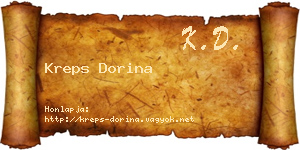 Kreps Dorina névjegykártya
